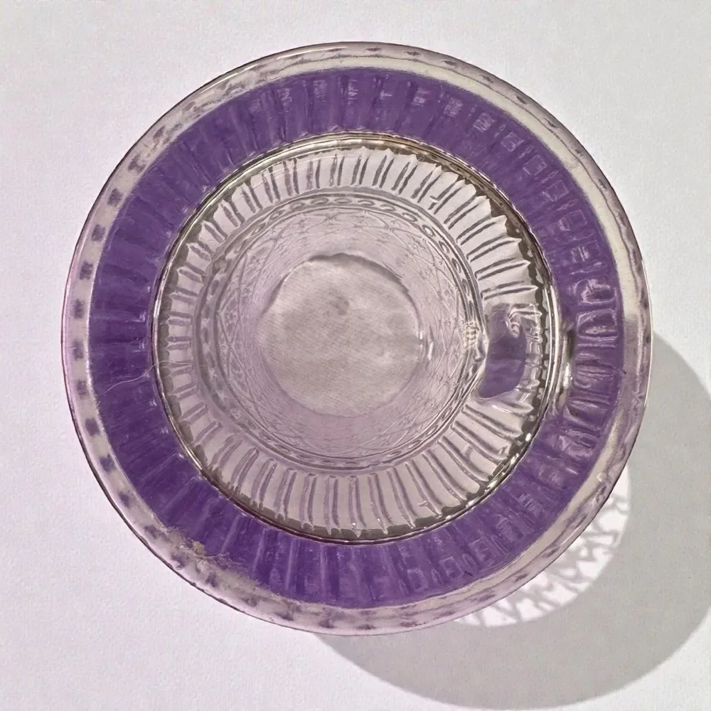 Godinger Clark Glass Beverage Pitcher Lavender Purple